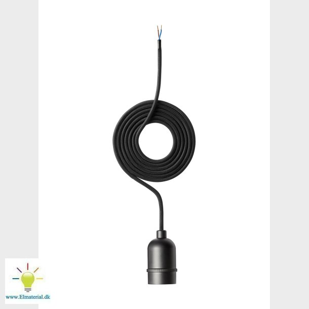 Fatningsst P3 E27 Sort Mat