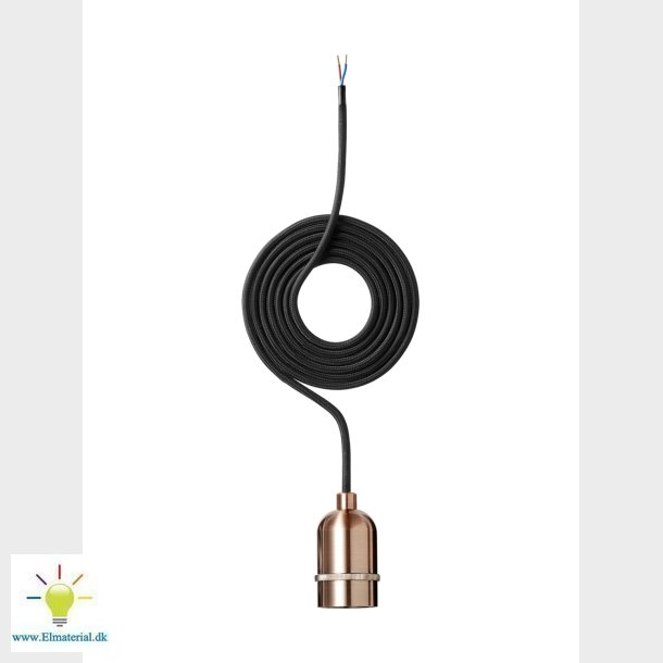 Fatningsst P3 E27 Kobber Antik