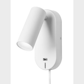 Vägglampa Ego Usb Vit