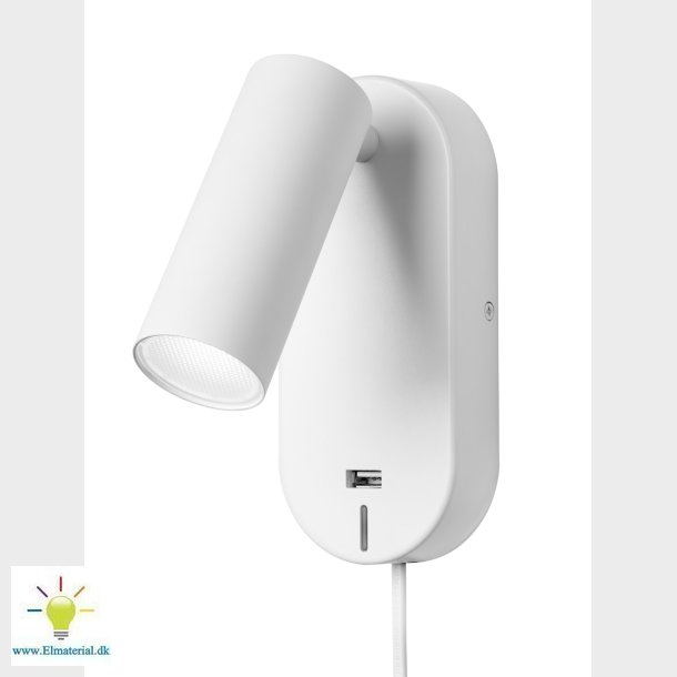 Vglampe Ego Usb Hvid