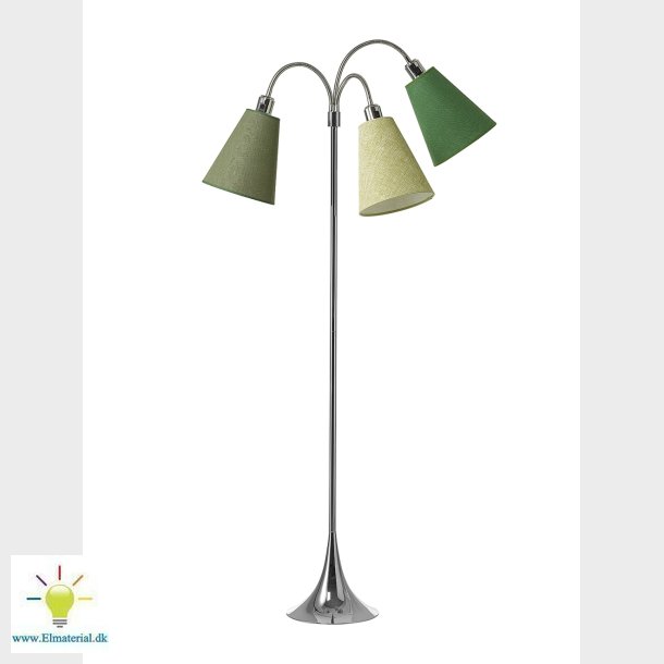 Golvlampa Trafik Exkl. Sk&auml;rmar Chrome