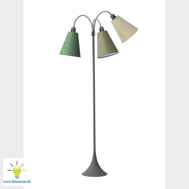 Golvlampa Trafik Exkl. Sk&auml;rmar Soft Grey