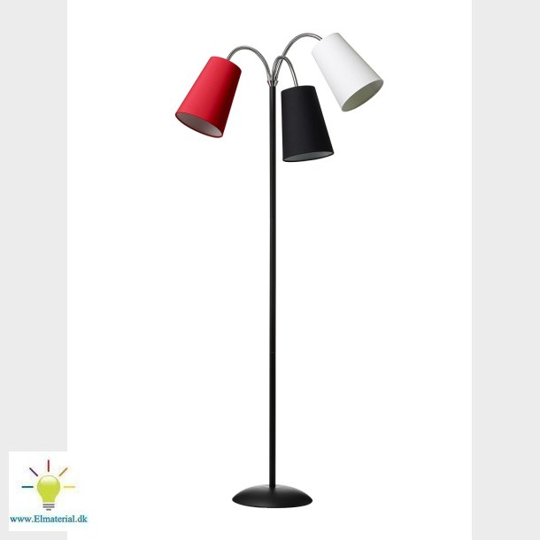 Golvlampa Salsa Svart Med RSH-sk&auml;rmar