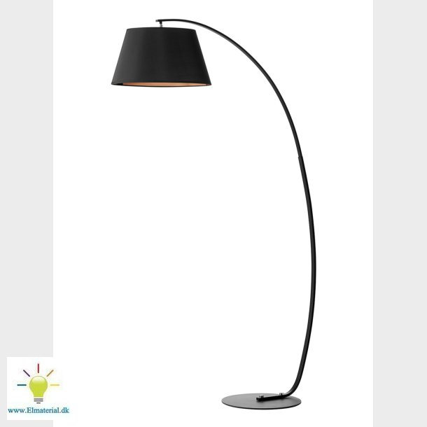 Golvlampa Manhattan Black Exkl. Sk&auml;rm