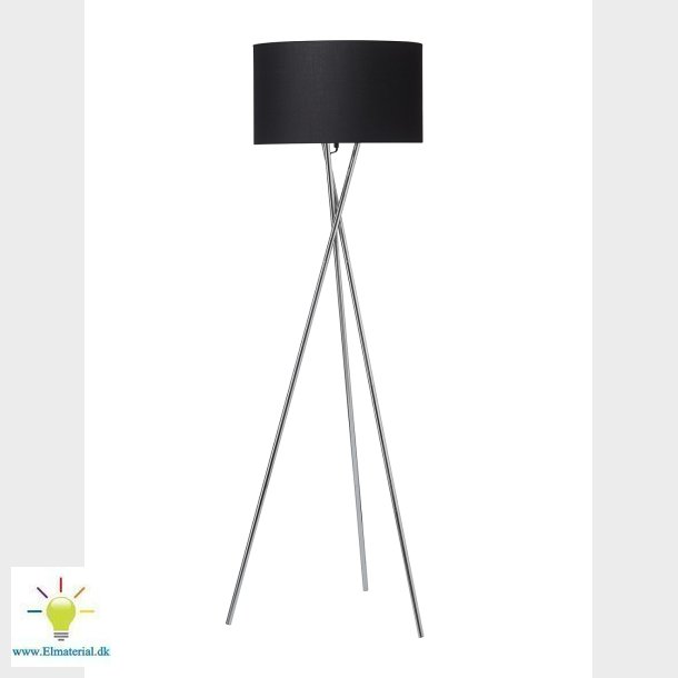 Gulvlampe Uptown Krom M/Sort