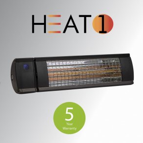 HEAT1 terrassevarmer ECO HIGH-LINE 1500W med fjernbetjening 