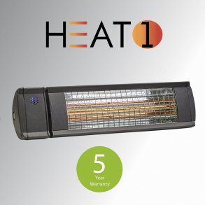 HEAT1 terrassevarmer ECO HIGH-LINE 1500W med fjernbetjening 