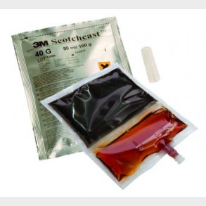 3MTM ScotchcastTM 40 str A 100 gram Polyuretan 2 komponent stbemasse, semifleksibel, sort