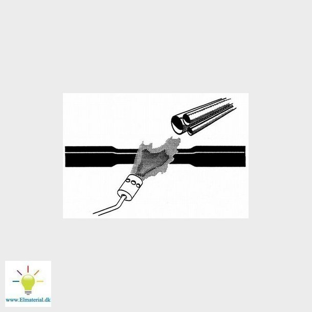 3MTM varmekrymp MDT-A-F471 (mm): 27.0 - 8.0  sort 1 m mellemvgget med lim halogenfri flammehmmende