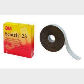 Scotch® 23 tape sort selv-vulkaniserende gummi tape m/sort liner. 19 mm x 9.15 m. 0.76 mm tyk. Lever
