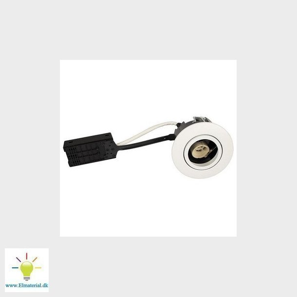 Luna Quick install 230V GU10 IP44 Mat Hvid Rund.