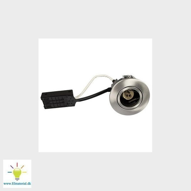 Luna Quick install 230V GU10 IP44 Brstet Alu Rund.