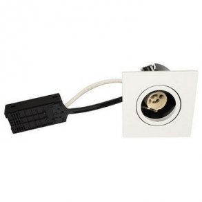 Luna Snabbinstallation 230V GU10 IP44 Matt Vit Fyrkant.