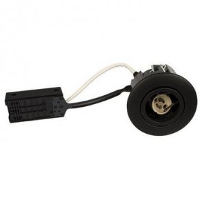 Luna Snabbinstallation 230V GU10 IP44 Mat Sort Rund.
