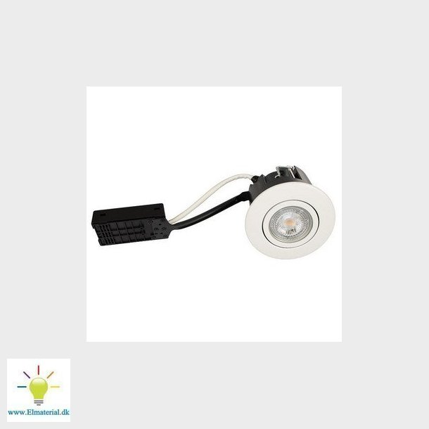 Luna Snabbinstallation 230V Dimbar flimmerfri GU10 5W 2700K 370lm IP44 Matt Vit Rund.