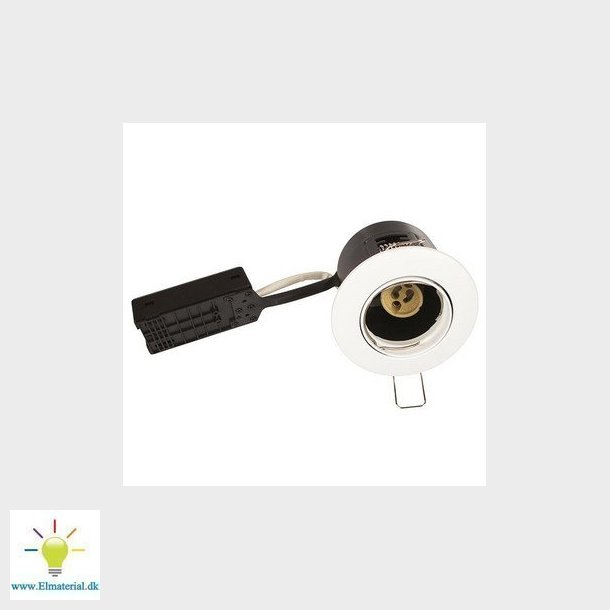 Alda 230V GU10 Mat Hvid Rund.