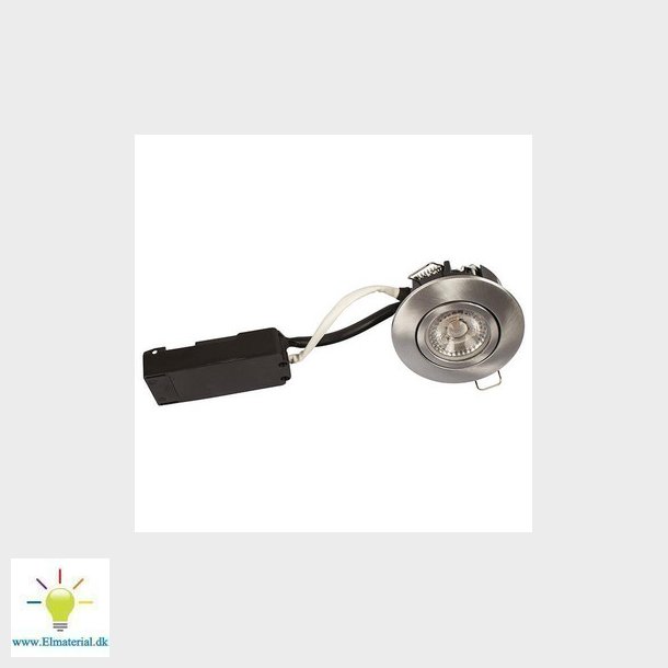 Luna LP 230V Dimbar Flimmerfri 6,2W 2700K Ra95 IP44 Borstad Alu Rund.