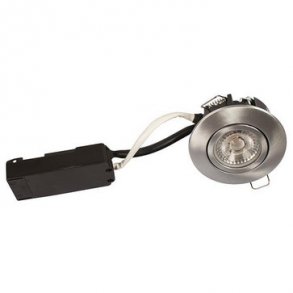 Luna LP 230V Dimbar Flimmerfri 6,2W 3000K Ra95 IP44 Borstad Alu Rund.