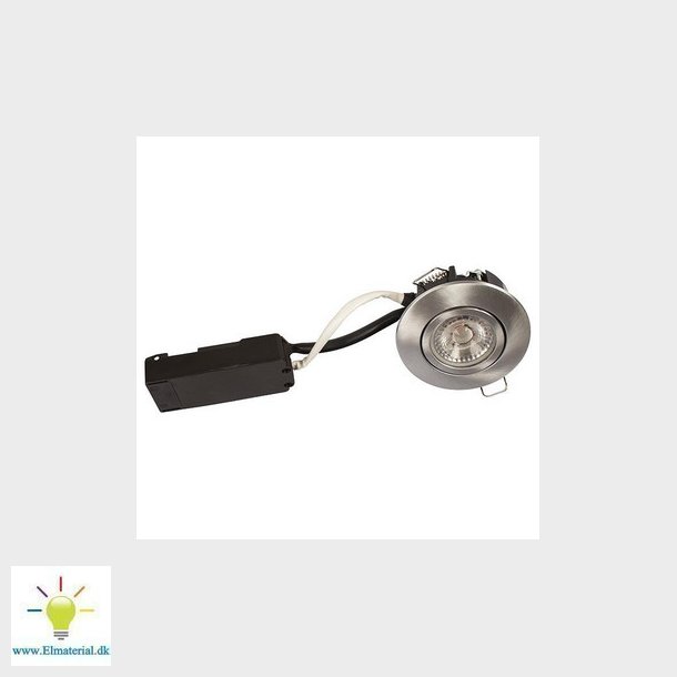 Luna LP 230V Dimbar Flimmerfri 6,2W 3000K Ra95 IP44 Borstad Alu Rund.