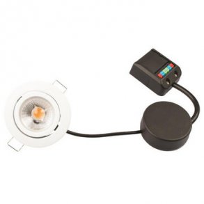 Claudia 230V Reglerbar Flimmerfritt 4.5W 2700K Ra95 280lm IP44 Matt vita runda.