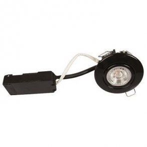 Luna LP 230V Dimbar Flimmerfri 6,2W 3000K Ra95 IP65 SS316 Svart Rund.