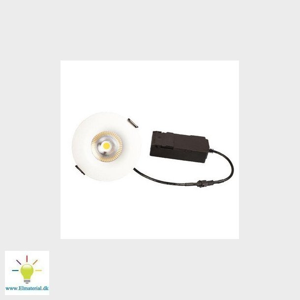 Sabina LP Fixed 230V Dmpbar Flimmerfri 5,4W 3000K Ra90 400lm IP44 Mat Hvid Rund
