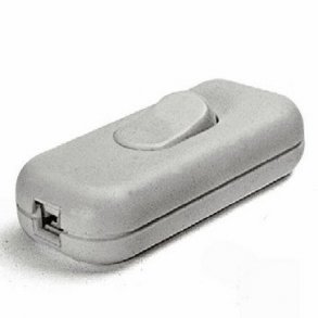 Genomgngsbrytare 1-POL vit