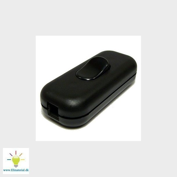 Gennemgangsafbryder 1-POL sort