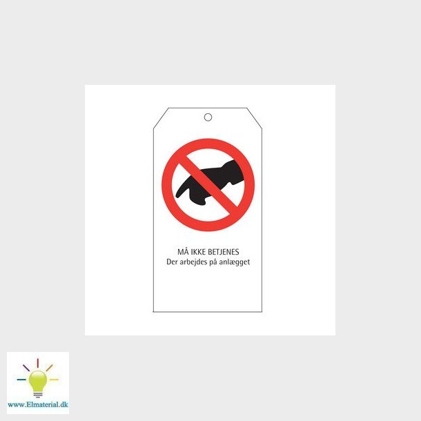 Sikkerhedsskilt M ikke BET.75X145