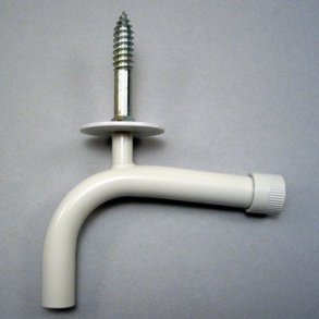 Svanhals med träskruv 5.5X30mm vit