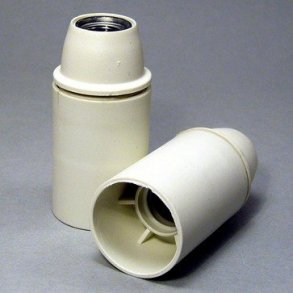 Uttag E14 M10 slät vit