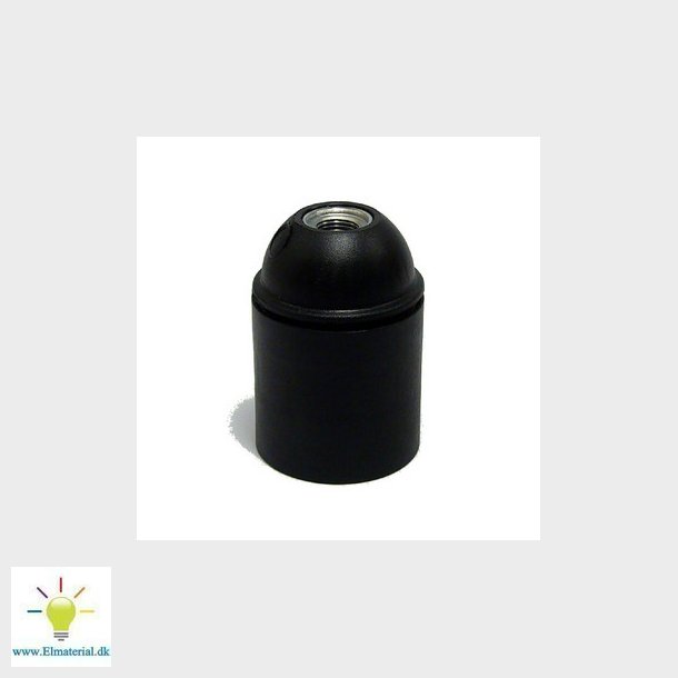 Fatning E27 M10 glat sort