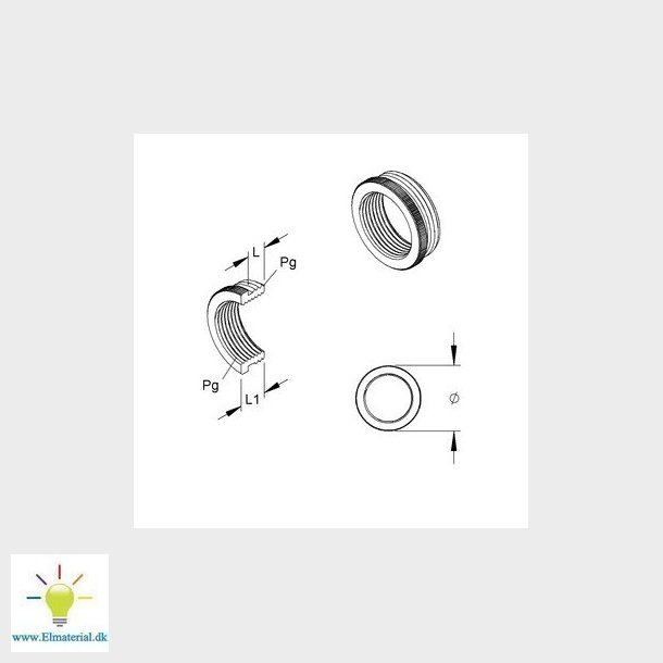 Reduktionsmuffe messing PG29XPG16