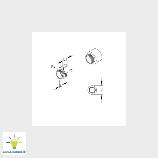 Forgelsesmuffe messing PG9XPG13,5