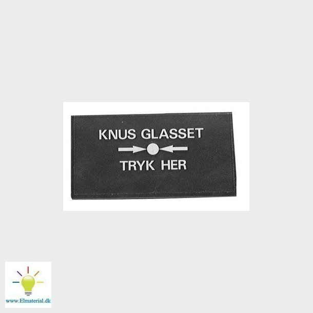 Glas for alarmtryk, KR-1/SR