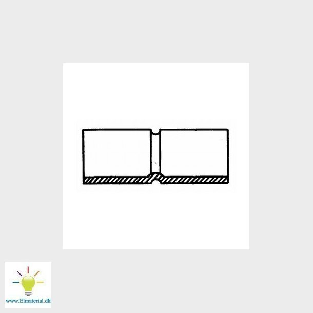 Muffe kort 1 1/2" 40mm varmgalvaniseret