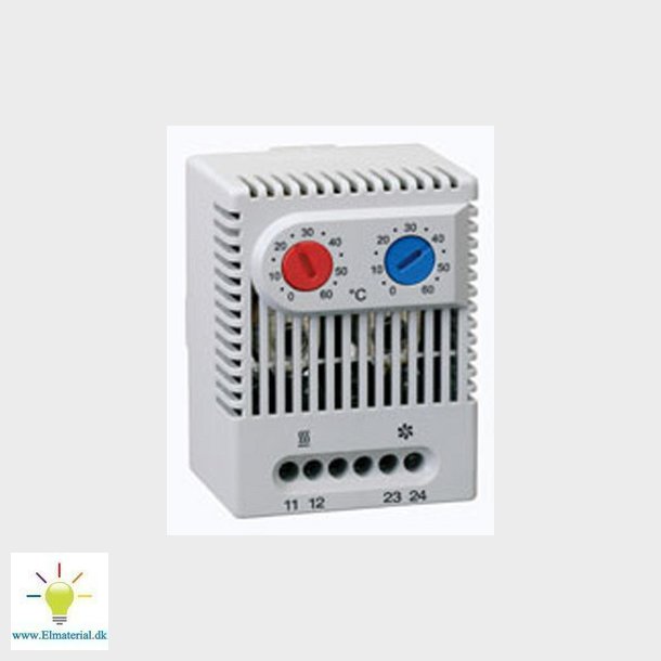 ZR011 twin termostat 0-60OC med no/nc