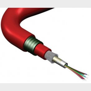 Fiberkabel Unitube 12XOM3 LSZH Brandöverlevnadskabel röd
