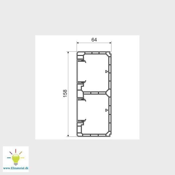 Unite kabelkanal PK 160x65 (Hvid)