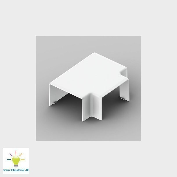 Forgrenings dkning KANTET  LH 60X40 white PVC