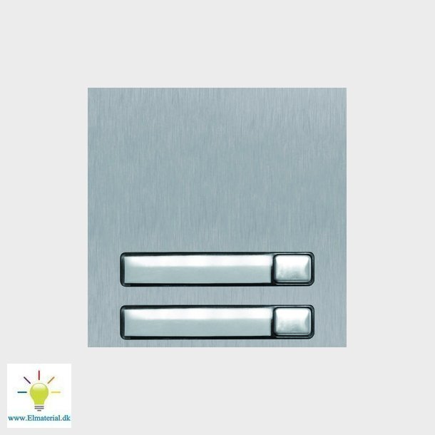 Nexa Inox front, 2 abonnenter, NX3120