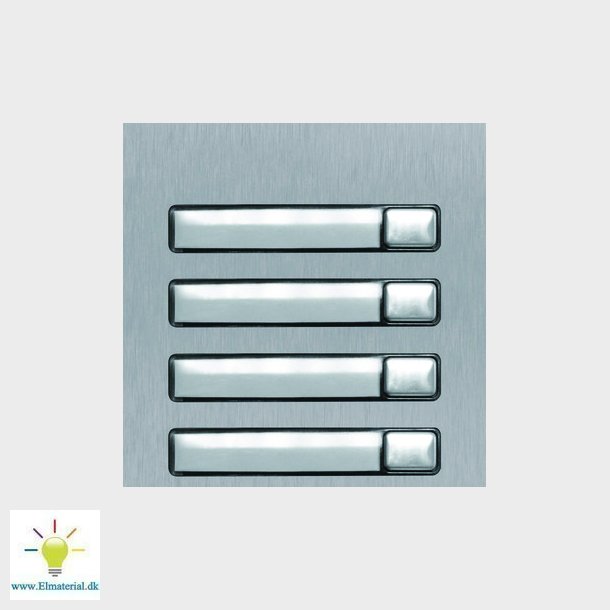 Nexa Inox front, 4 abonnenter, NX3140