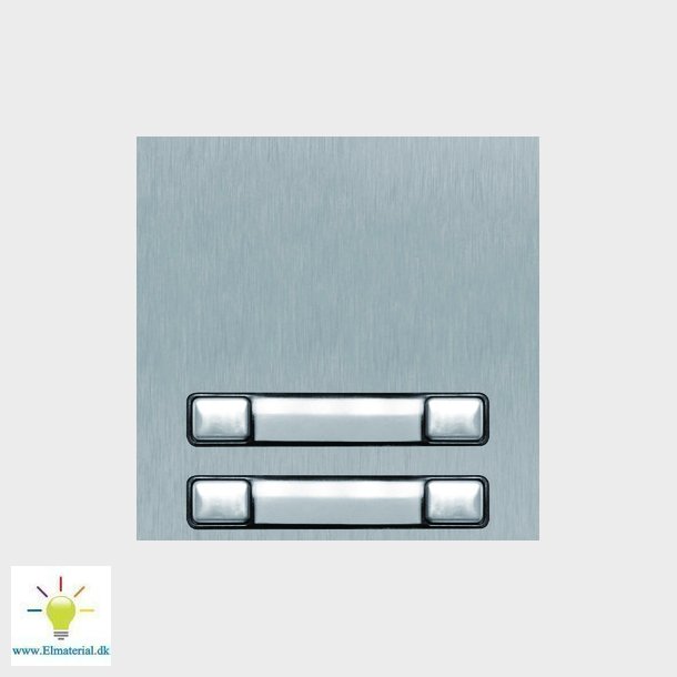 Nexa Inox front, 4 abonnenter dobbelt, NX3240