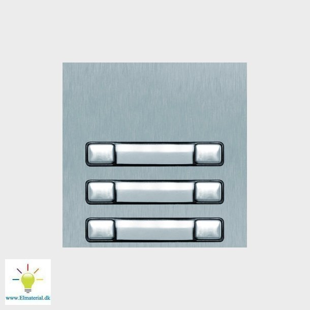 Nexa Inox front, 6 abonnenter dobbelt, NX3260