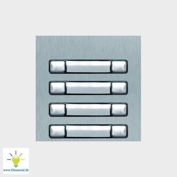 Nexa Inox front, 8 abonnenter dobbelt, NX3280