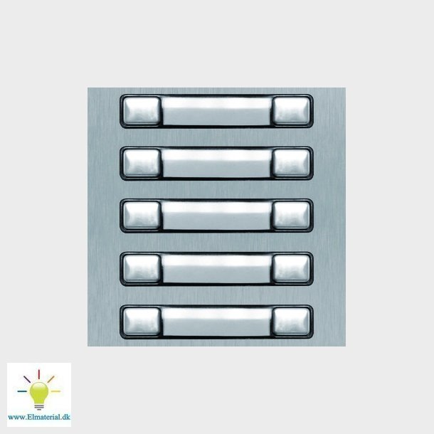 Nexa Inox front, 10 abonnenter dobbelt, NX3210