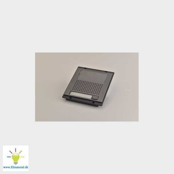 Audio/video front m. 1 tast, Nexa Inox, Sort