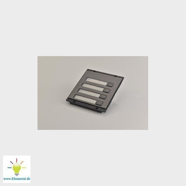 Front m. 4 taster i hre side, Nexa Inox, Sort