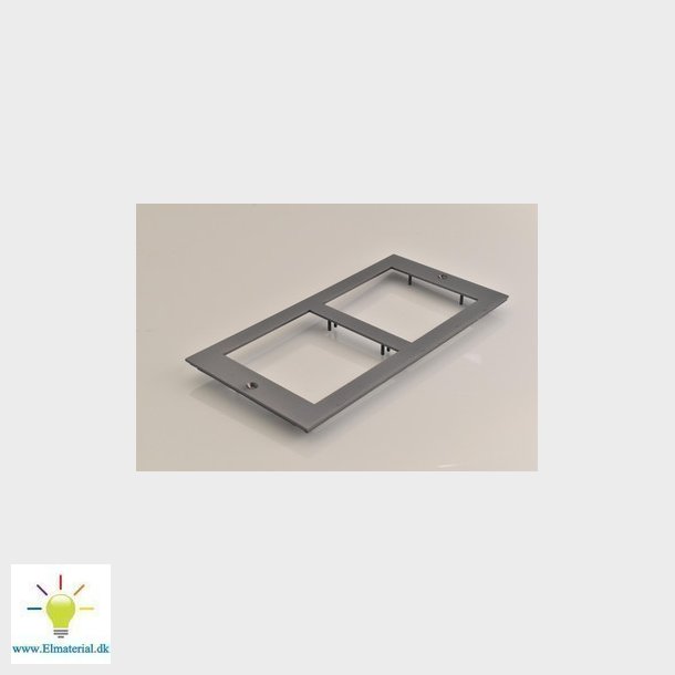 Rammest for 2 moduler til Nexa Inox Sort