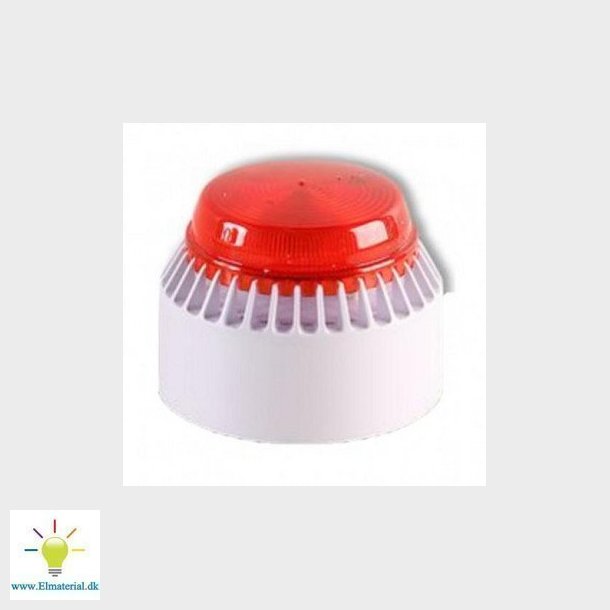 Lydgiver ROSHNI 1992 hvid lav sokkel, Rd blitz, 45112